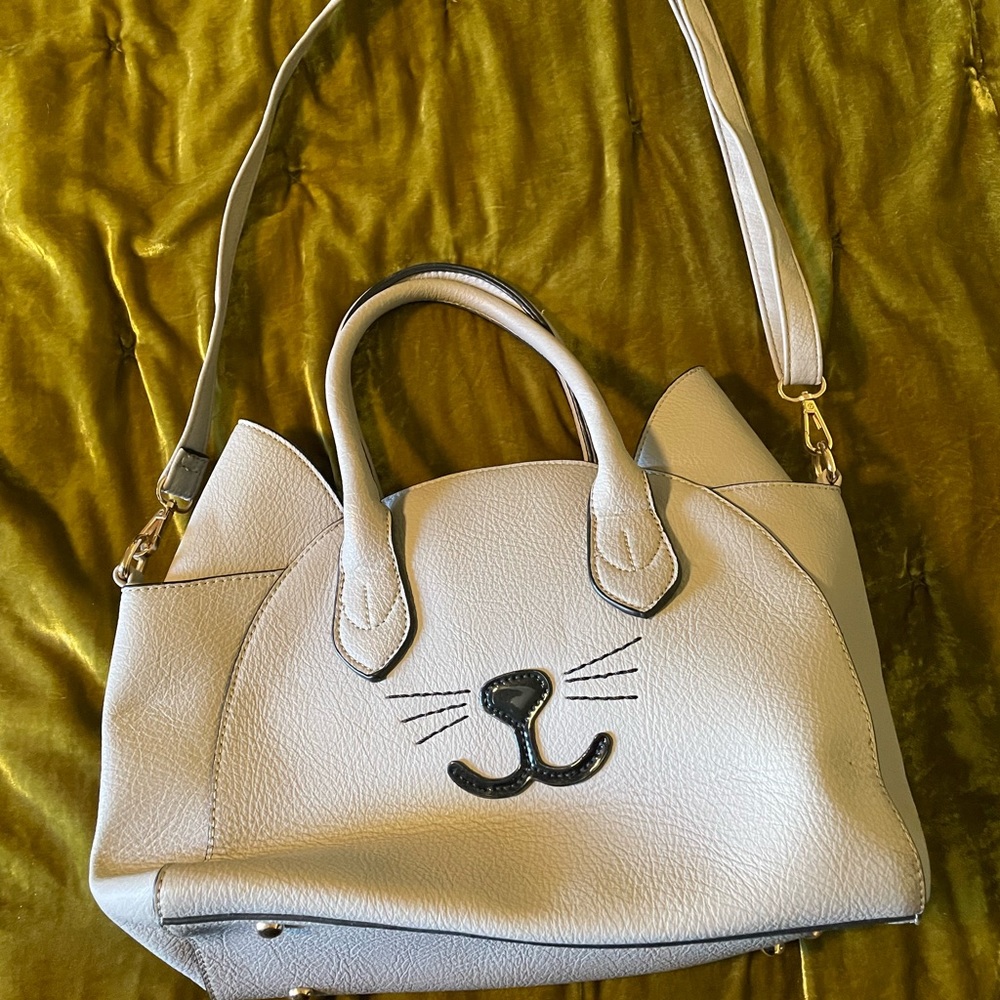 Super cute cat satchel handbag